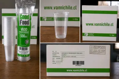 Vasos plásticos transparentes 500cc - miniatura 1