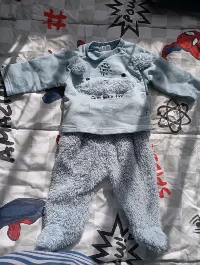 Conjunto de bebé celeste peluche - miniatura 1