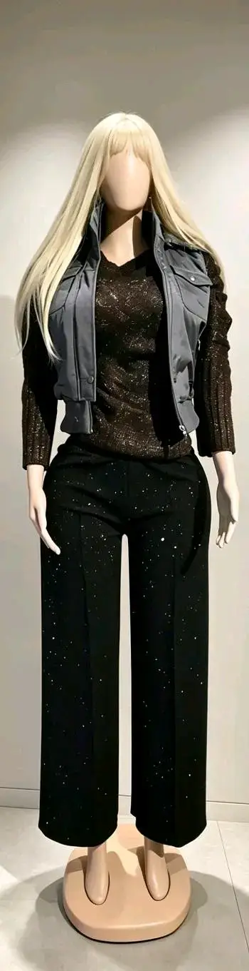 Pantalones acampanados color beige - miniatura 6
