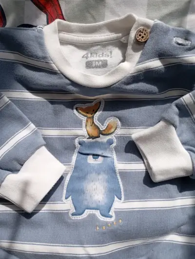 Conjunto bebé azul rayado - miniatura 2