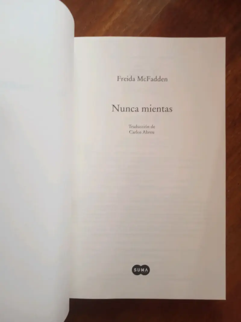 Libro. Nunca Mientas, Freida McFadden - 3