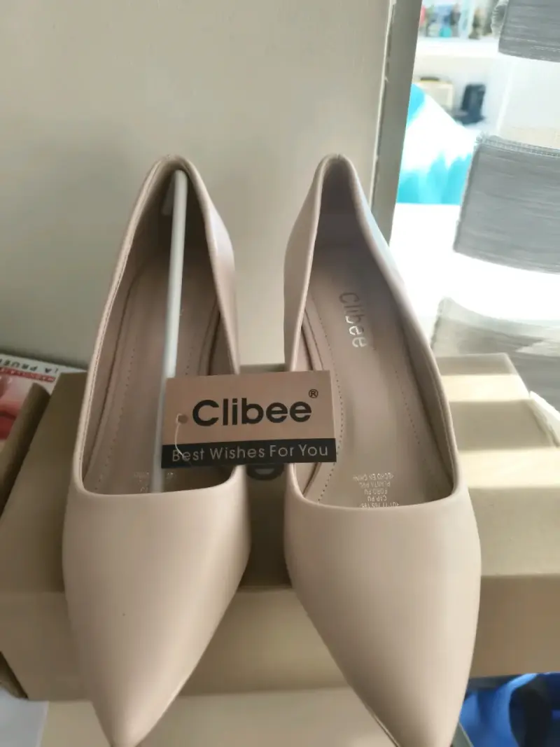 Zapatos taco grueso beige - 3