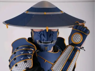 Traje completo de samurai - miniatura 5
