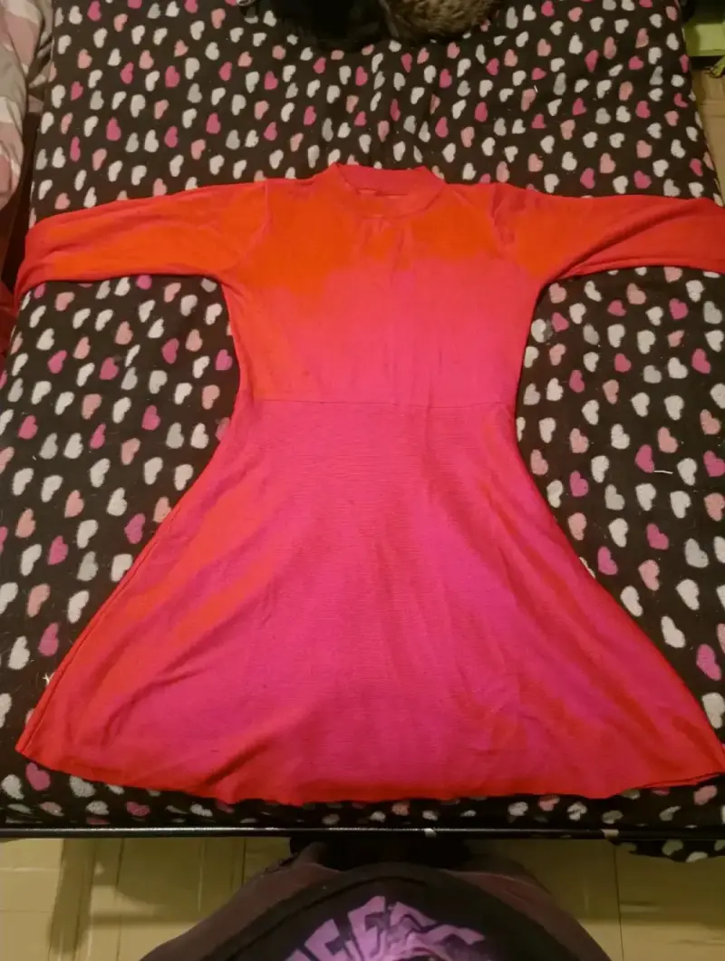 Vestido rojo manga larga