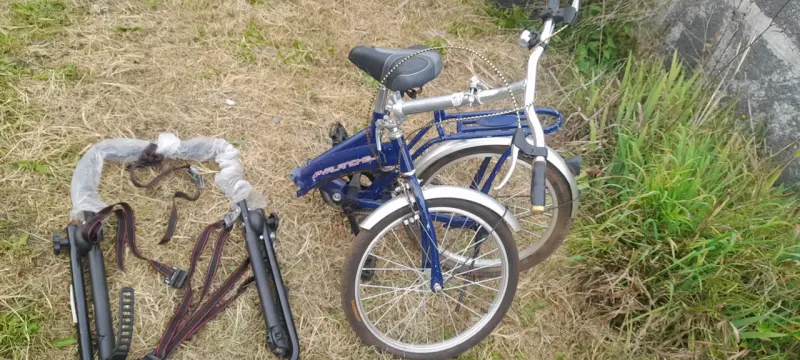 Bicicleta plegable azul - 2