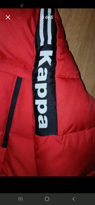 Parka roja Kappa con capucha L/M - miniatura 3
