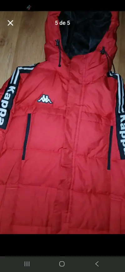 Parka roja Kappa con capucha L/M - miniatura 5