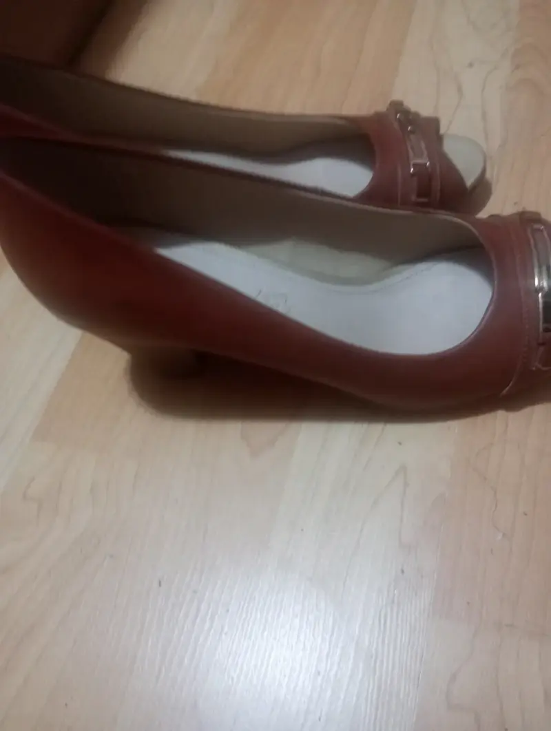 Zapatos de tacón abiertos marrones - 6