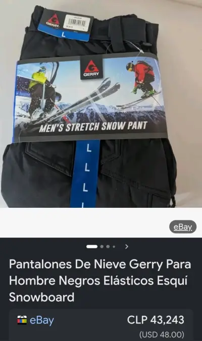 Pantalones de nieve Gerry negros - miniatura 1