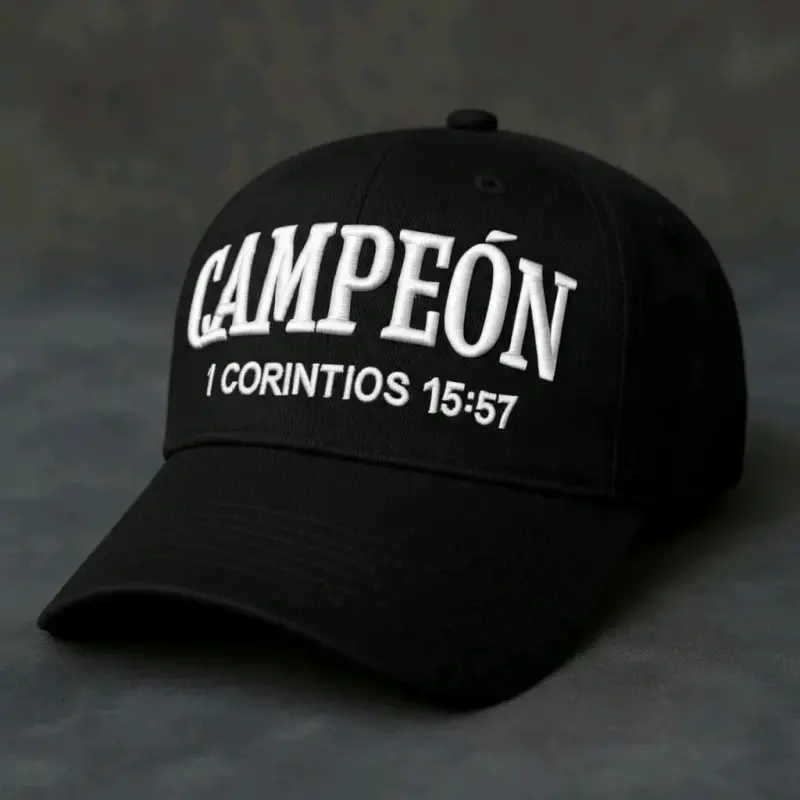 Gorra verde bordado 'Faith Over Fear' - 5