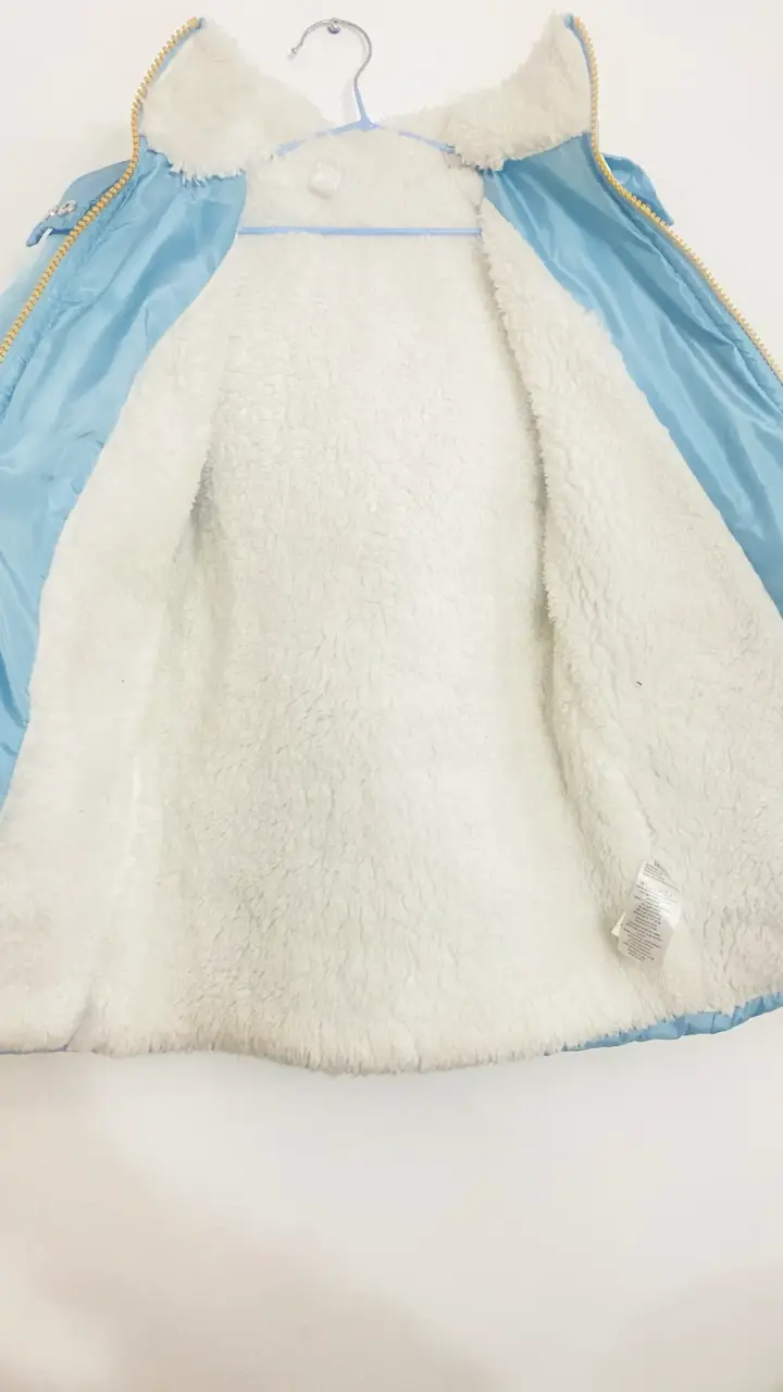 Parka infantil celeste y amarilla - 3