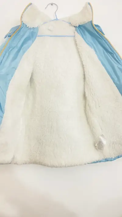 Parka infantil celeste y amarilla - miniatura 3