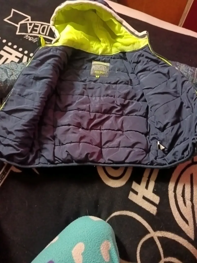 Chaqueta infantil azul con capucha - 2