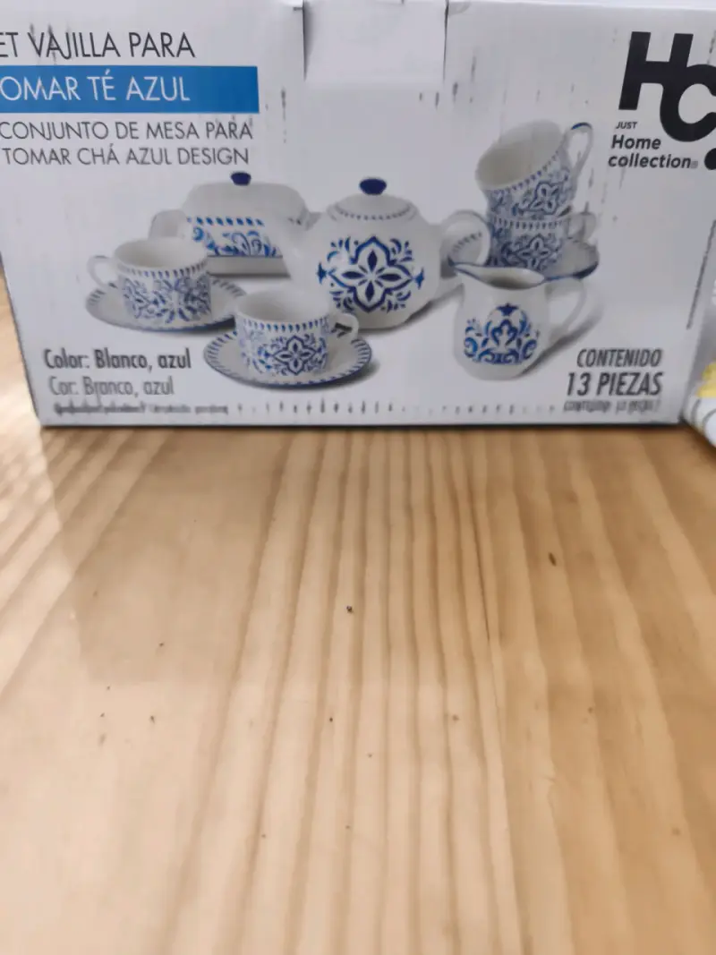 Set vajilla para té azul