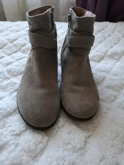 Botines de gamuza grises - miniatura 1