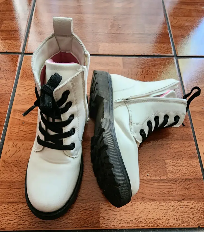 Botines blancos con cordones Niña - 1