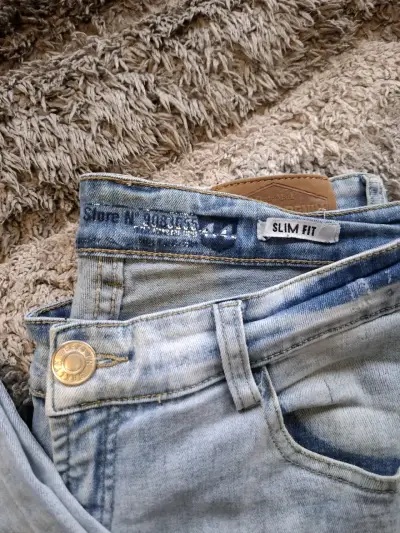 Jeans slim fit celestes - miniatura 1