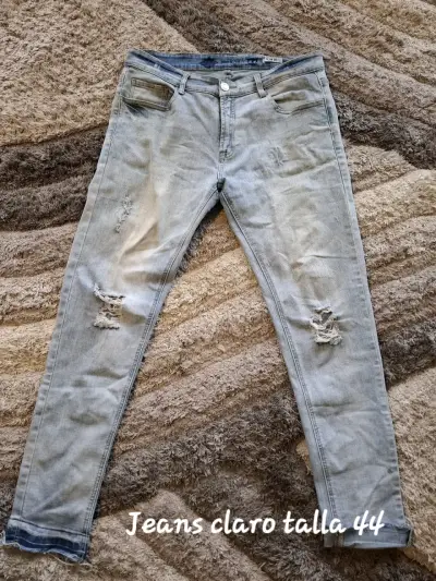 Jeans slim fit celestes - miniatura 3