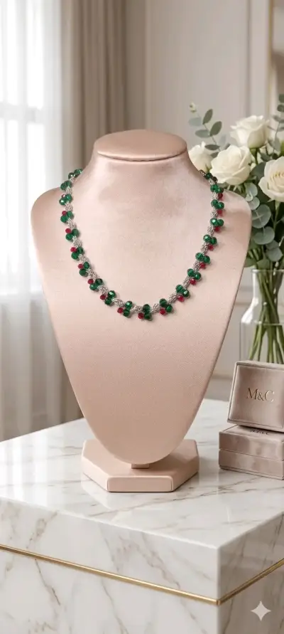 Collar hecho a mano en crochet 🧶 - miniatura 1