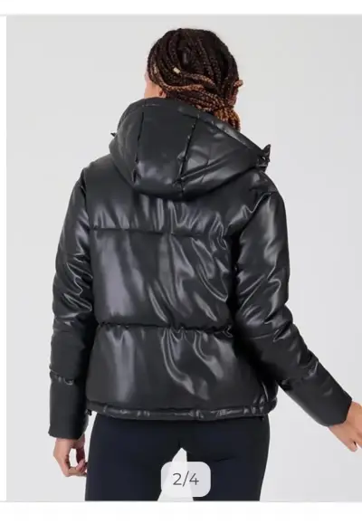 Parka  negra de invierno con capucha - miniatura 2