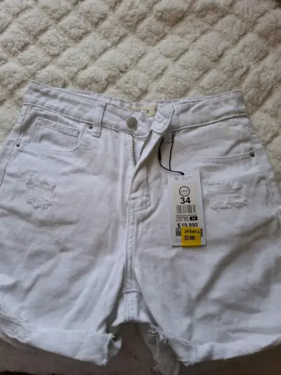 Shorts blancos talla 34 - miniatura 1