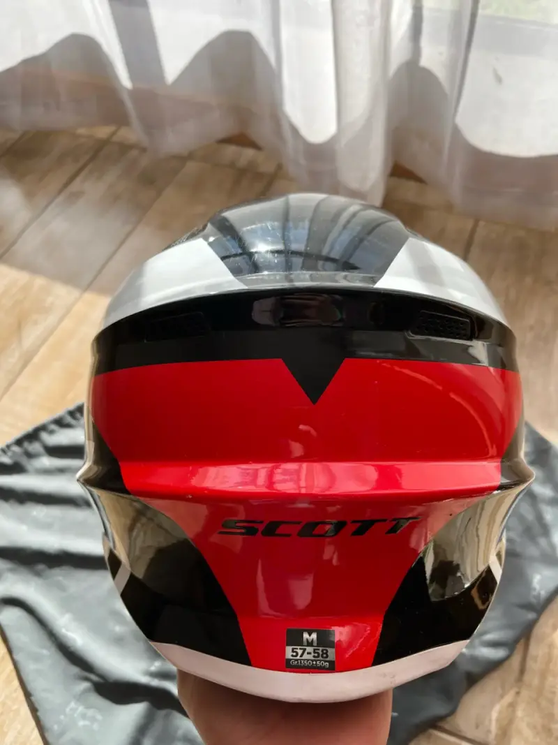 Casco motocross Scott blanco y negro - 4