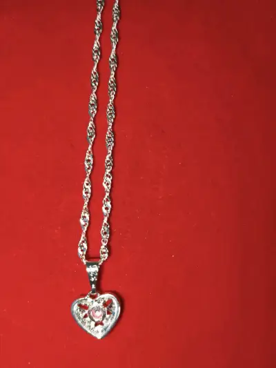 Collar de plata 925, nacional,con corazón - miniatura 2
