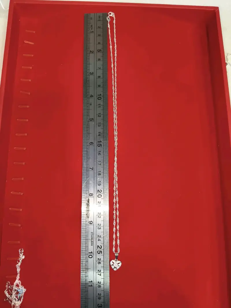 Collar de plata 925, nacional,con corazón - 5