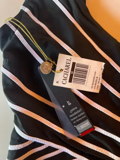 Traje de baño negro con control abdominal - miniatura 4