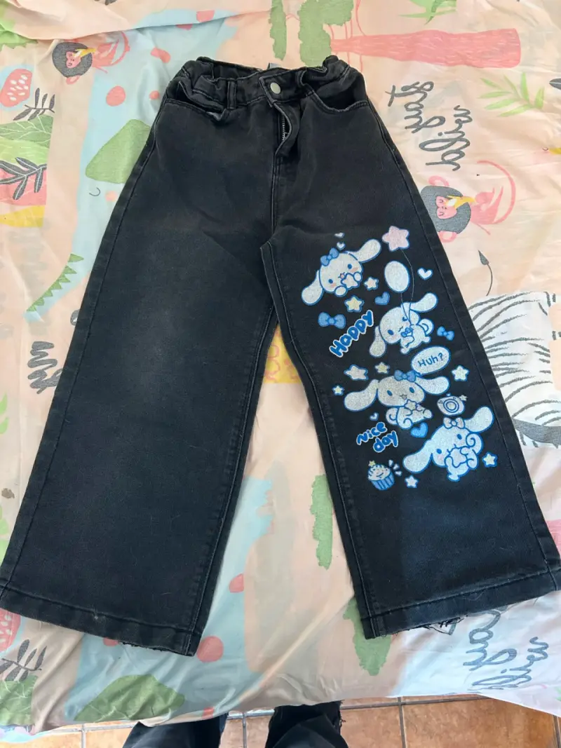 Jeans anchos con parches talla 6 - 2