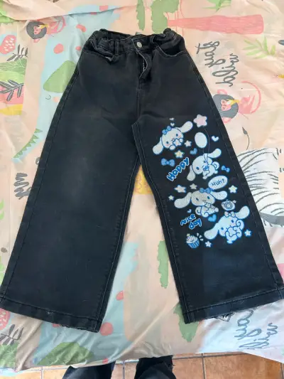 Jeans anchos con parches talla 6 - miniatura 2