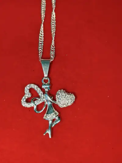 Collar con colgante de ángel, plata 925 nacional - miniatura 1