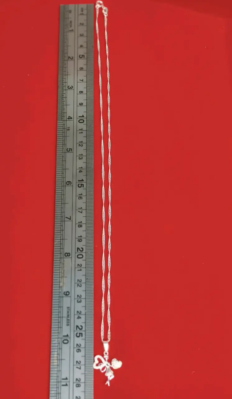 Collar con colgante de ángel, plata 925 nacional - 3