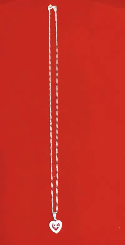 Collar con colgante corazón, plata 925, nacional - miniatura 2