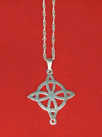 Collar con colgante plateado, plata 925, nacional - miniatura 1