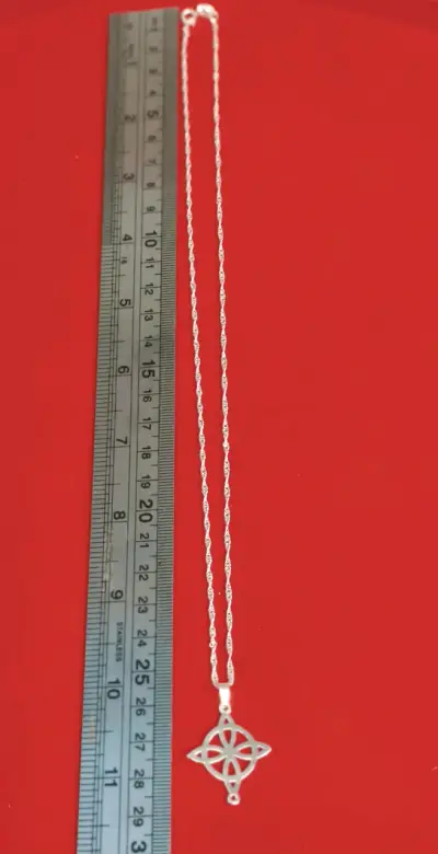 Collar con colgante plateado, plata 925, nacional - miniatura 3