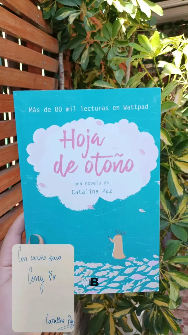 Libro 'Hoja de otoño' firmado - 1