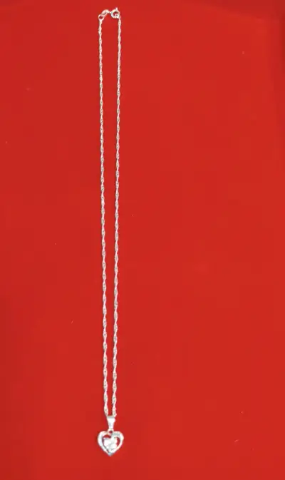 Collar corazón de plata 925, nacional - miniatura 2