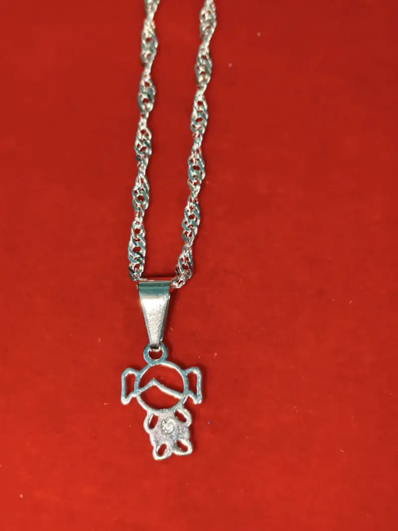 Collar colgante de plata 925, nacional niña - 1