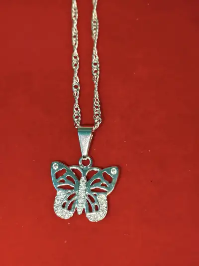 Collar de mariposa plata 925, nacional - miniatura 1