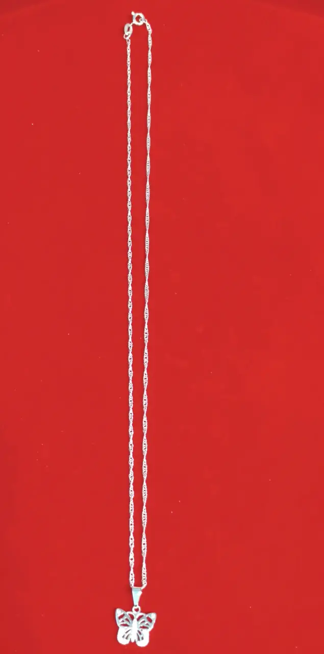 Collar de mariposa plata 925, nacional - 2