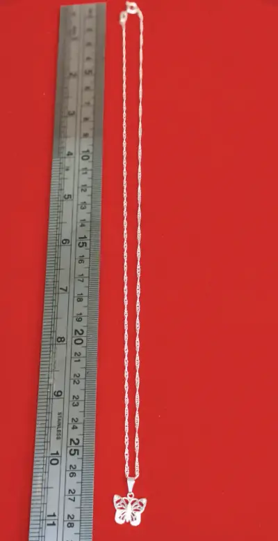 Collar de mariposa plata 925, nacional - miniatura 3
