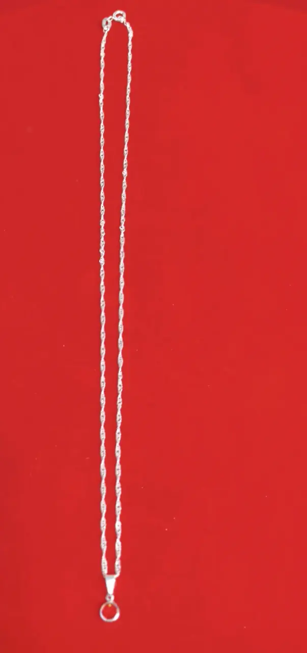 Collar con colgante de piedra roja, plata 925, nqc - 2