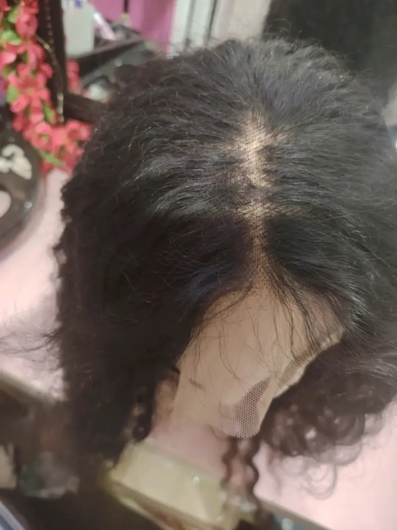 Peluca de cabello rizado negro - 3