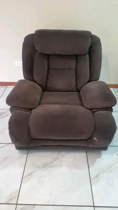 Sofá reclinable marrón oscuro - miniatura 4