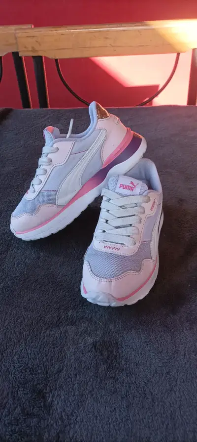 Zapatillas puma niña blancas y rosas - miniatura 5