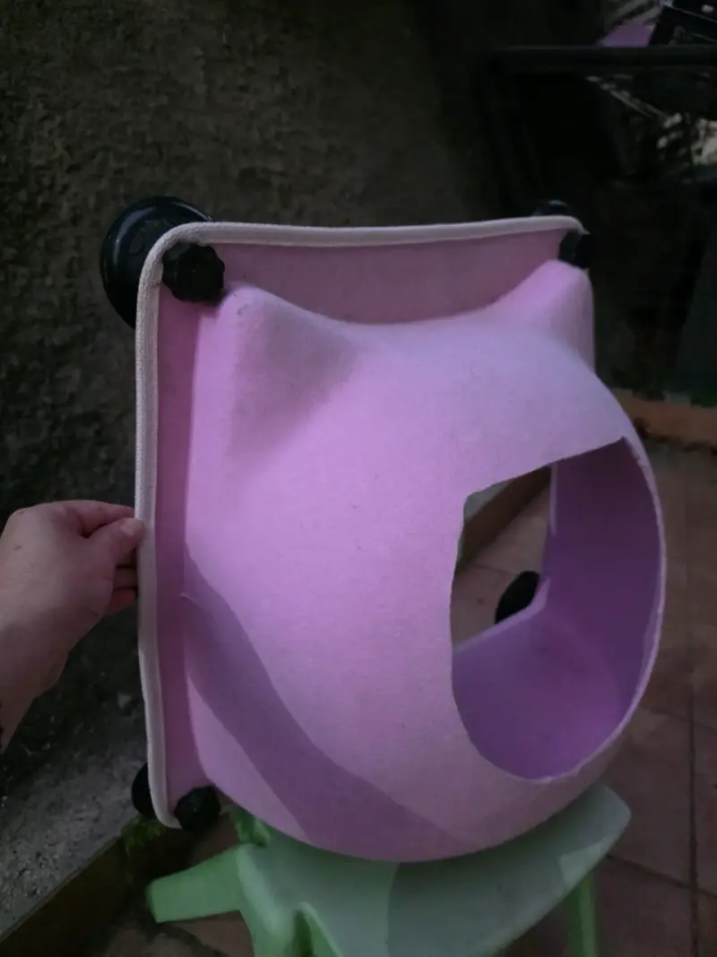 Cama golgante para gato rosada - 3