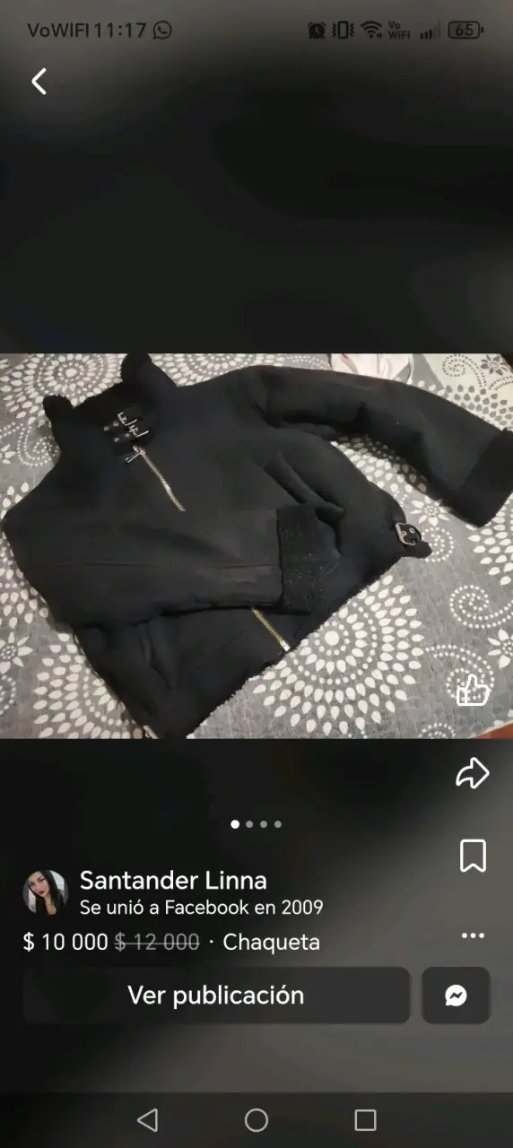 Chaqueta negra con cierre