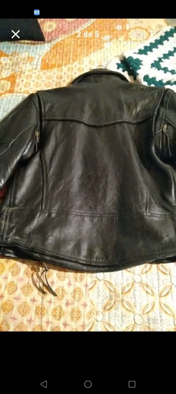 Chaqueta de cuero negra - 1