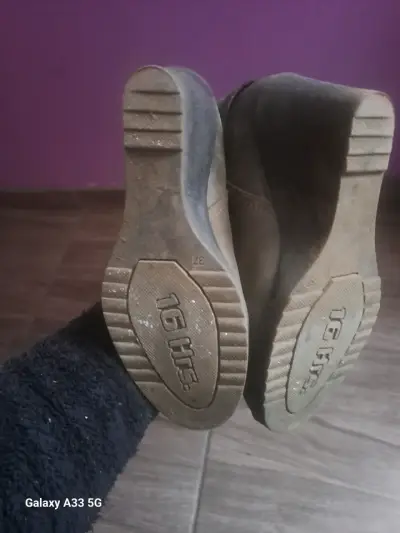 Botines de cuero marrón - miniatura 1